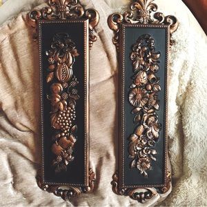 1972 Coppercraft Guild Syroco Copper Look wall plaques